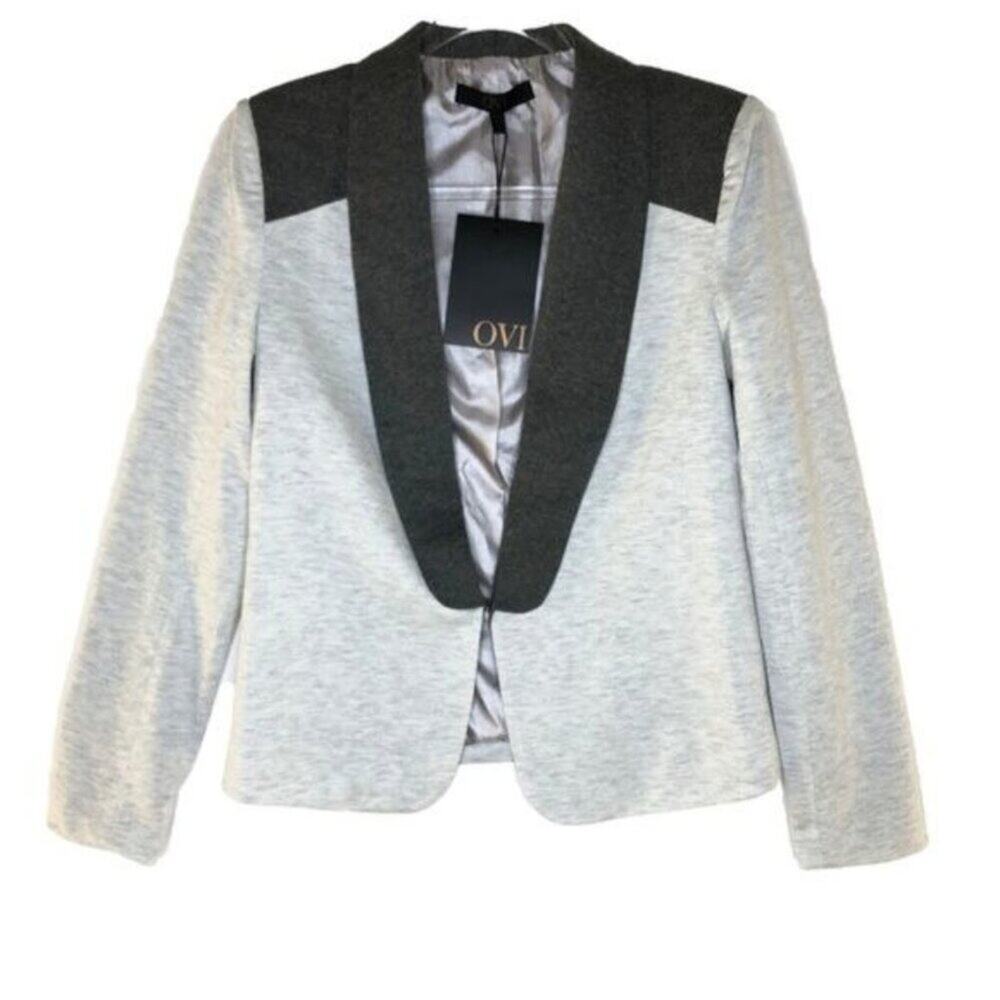 Heather Grey Contrast Blazer